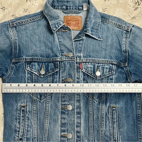 Levi’s  Trucker Denim Jacket Women- Size XSmall Blue Wash - Picture 6 of 6